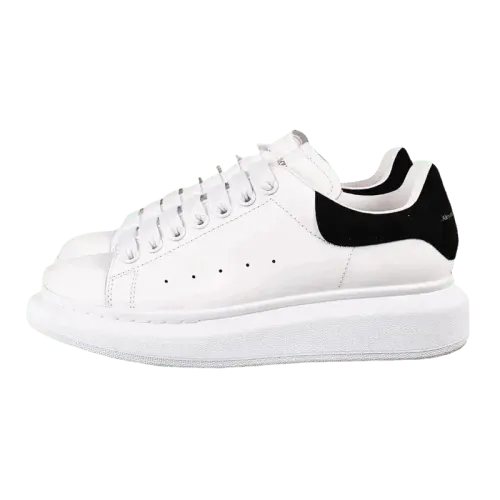 White Leather Platform Sneakers With Contrast Heel — merchant catalogue photo