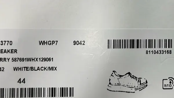 White Leather Platform Sneakers With Contrast Heel — warehouse QC photo 2