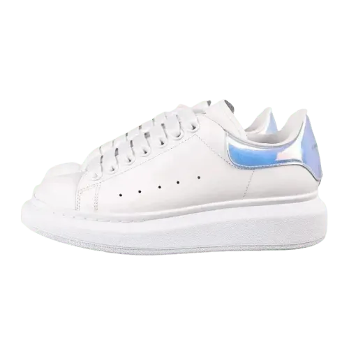 White Leather Platform Sneakers With Contrast Heel (#2) — merchant catalogue photo