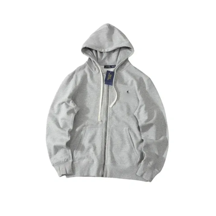 Heather Grey Full-Zip Hoodie With Kangaroo Pockets — merchant catalogue photo