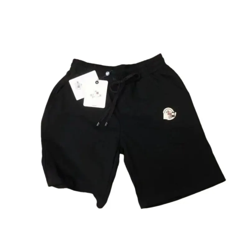 Black Sweat Shorts With Vertical Leg Print — merchant catalogue photo
