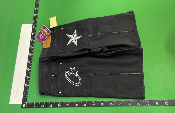 Baggy Star Embroidered Wide-Leg Jeans — warehouse QC photo 3