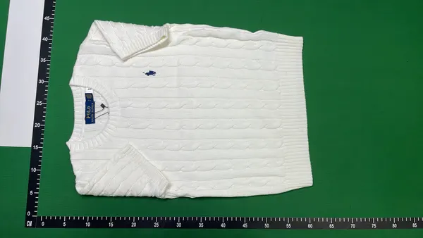 Black Cable Knit Short Sleeve Tee — warehouse QC photo 2