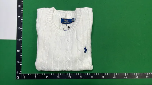 Black Cable Knit Short Sleeve Tee — warehouse QC photo 4