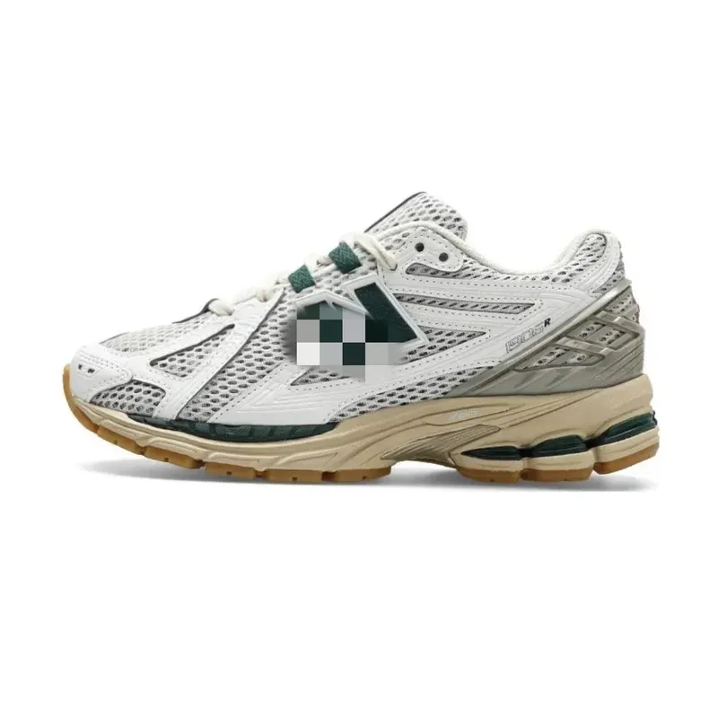 Retro Mesh Dad Sneakers With Suede Overlays (White) — merchant catalogue photo