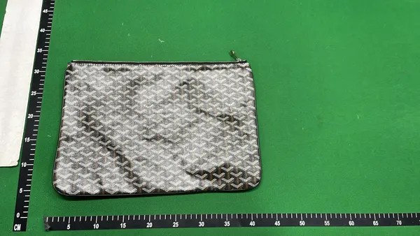 Chevron Print Zip Clutch Pouch Bag — warehouse QC photo 4