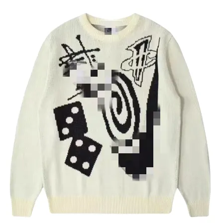 Dark Green Knit Crewneck Logo Sweater (Green) — merchant catalogue photo