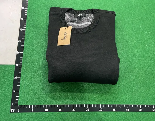 Dark Green Knit Crewneck Logo Sweater (Green) — warehouse QC photo 4