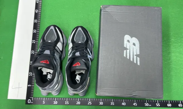 Chunky Suede And Mesh Dad Sneakers (Grey) — warehouse QC photo 1