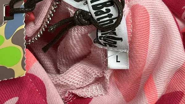 Grey Camo Full-Zip Hoodie With Face Graphic — warehouse QC photo 5