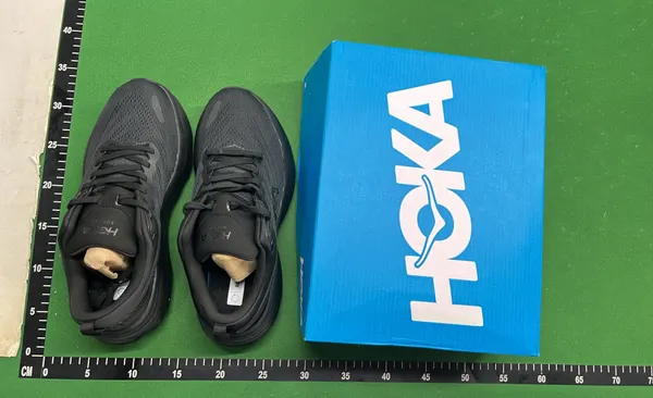 Max-Cushion Running Shoes With Rockered Sole (Black) — warehouse QC photo 1