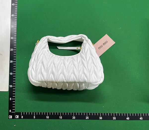 Black Ruched Mini Hobo Shoulder Bag — warehouse QC photo 2