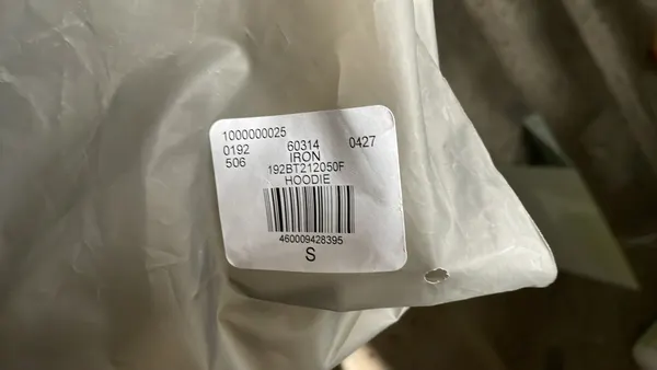 Washed Black Pullover Hoodie With Flocked Numerals — warehouse QC photo 1