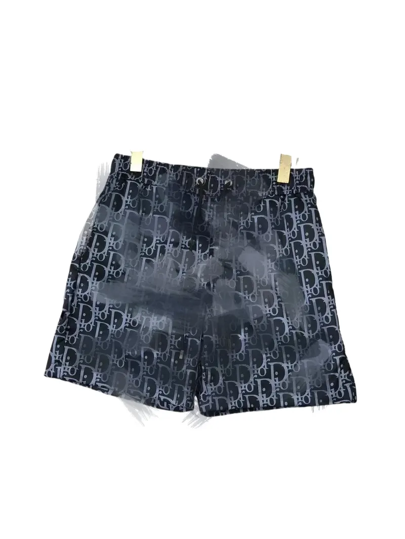 All-Over Monogram Print Drawstring Shorts (White) — merchant catalogue photo