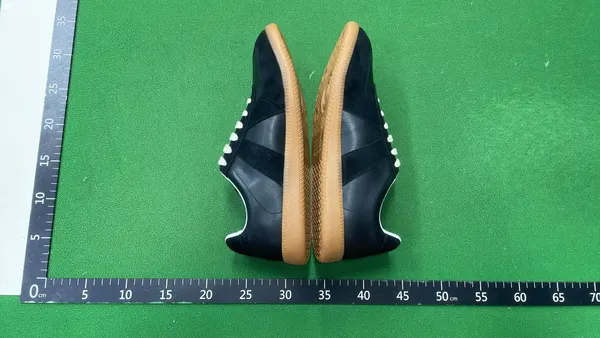 Black Suede And Leather Gum Sole Sneakers — warehouse QC photo 4