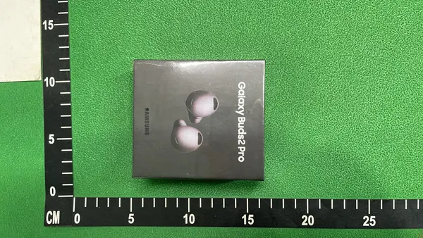 Bean-Shaped Wireless Earbuds With Charging Case — warehouse QC photo 3