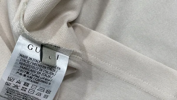 Cream Polo Shirt With Navy Contrast Collar — warehouse QC photo 5