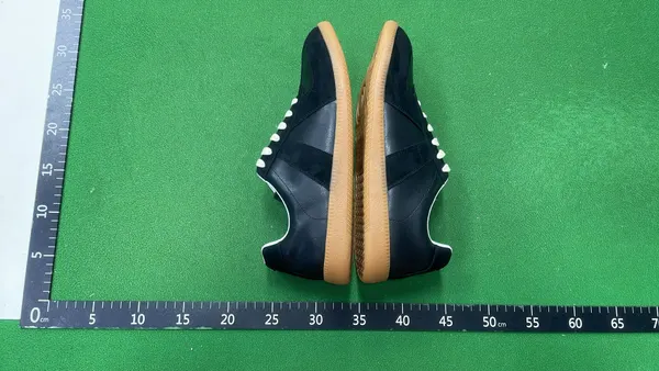 Black Suede And Leather Gum Sole Sneakers (#2) — warehouse QC photo 5