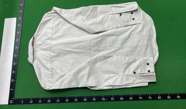 Beige Zip-Front Shirt Jacket With Chest Pocket — warehouse QC photo 3