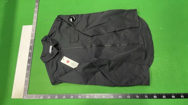 Beige Zip-Front Shirt Jacket With Chest Pocket — warehouse QC photo 6