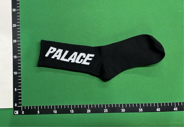 White And Black Ribbed Crew Socks — warehouse QC photo 6