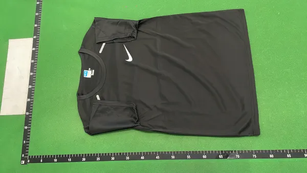 Black Training Tee With Reflective Chest Logo — warehouse QC photo 2
