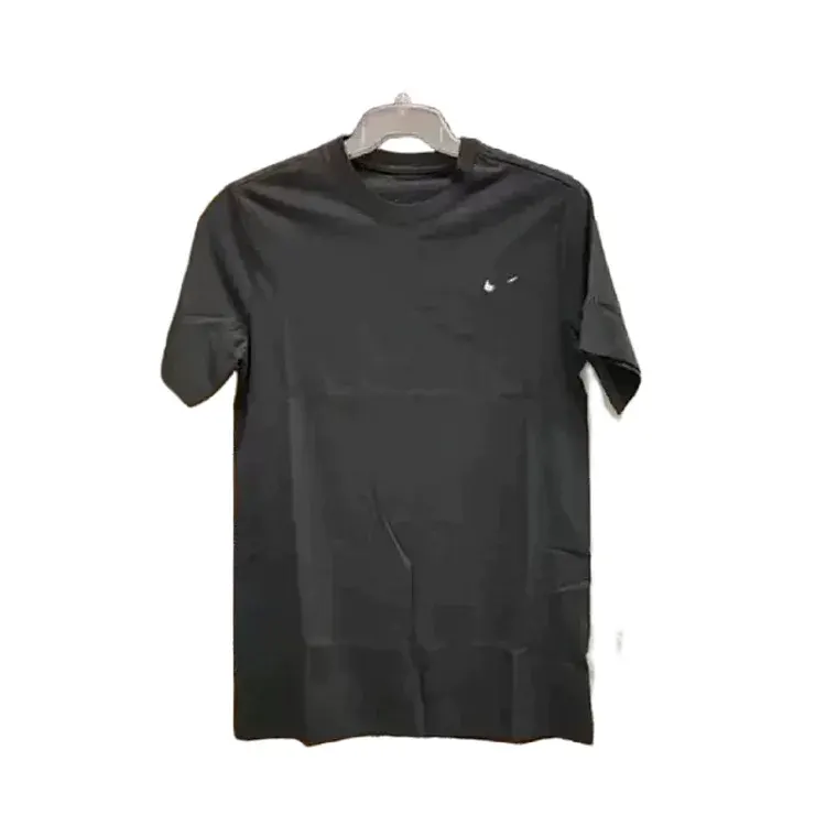 Black Crew Neck T-Shirt With Chest Logo — merchant catalogue photo