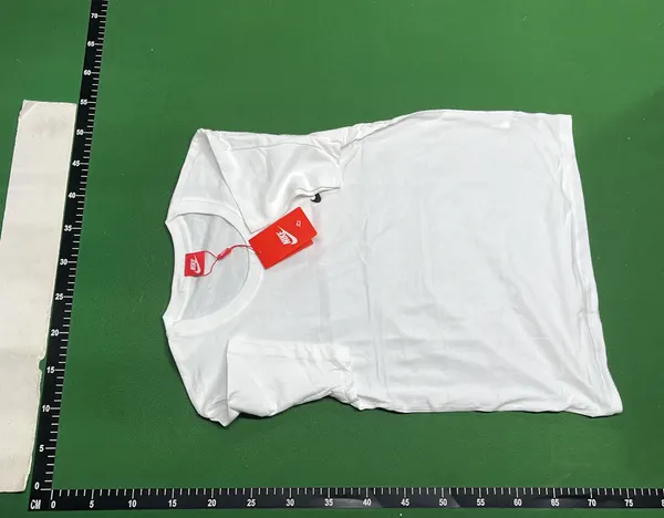 Black Crew Neck T-Shirt With Chest Logo — warehouse QC photo 2