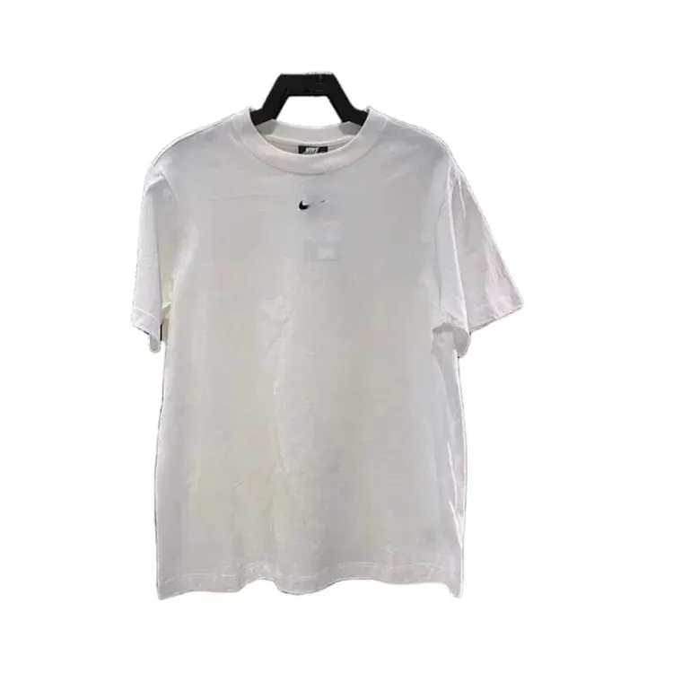 White Crewneck T-Shirt With Embroidered Chest Logo (White) — merchant catalogue photo