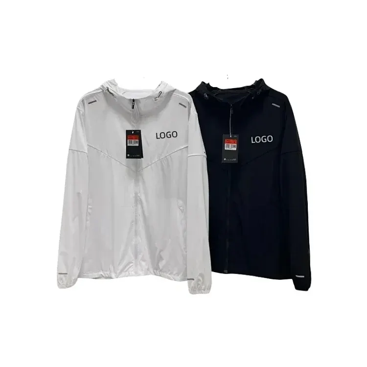 Hooded Zip Windbreaker With Reflective Trim — merchant catalogue photo