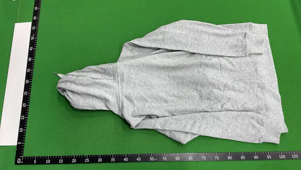 Black Zip-Up Hoodie With Printed Hood — warehouse QC photo 3