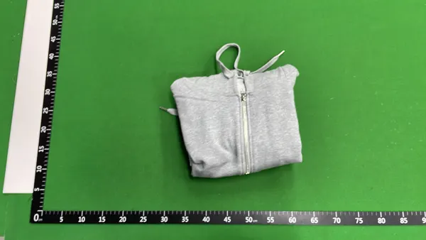 Black Zip-Up Hoodie With Printed Hood — warehouse QC photo 4