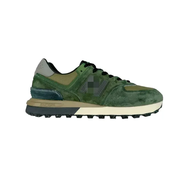 Green Suede Retro Runner Sneakers — merchant catalogue photo
