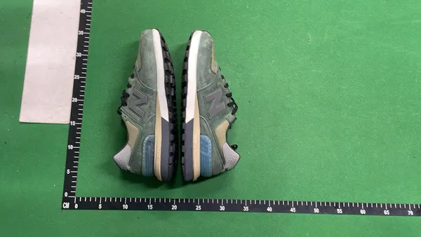 Green Suede Retro Runner Sneakers — warehouse QC photo 5