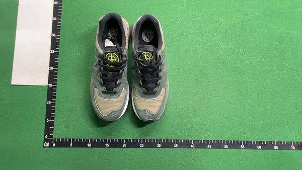 Green Suede Retro Runner Sneakers — warehouse QC photo 6