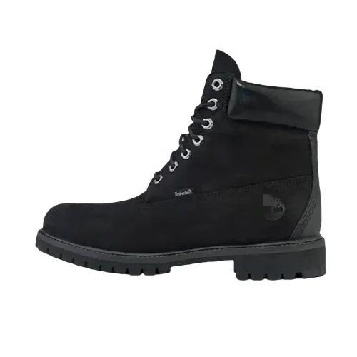 Six-Inch Lace-Up Nubuck Work Boots (Black) — merchant catalogue photo