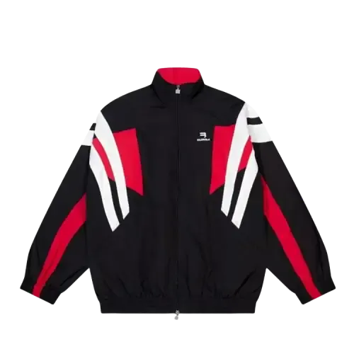 Black Colorblock Zip Track Jacket — merchant catalogue photo