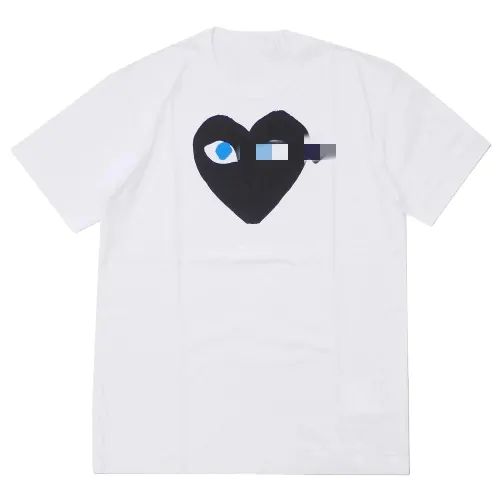 White Tee With Large Black Heart Print — merchant catalogue photo