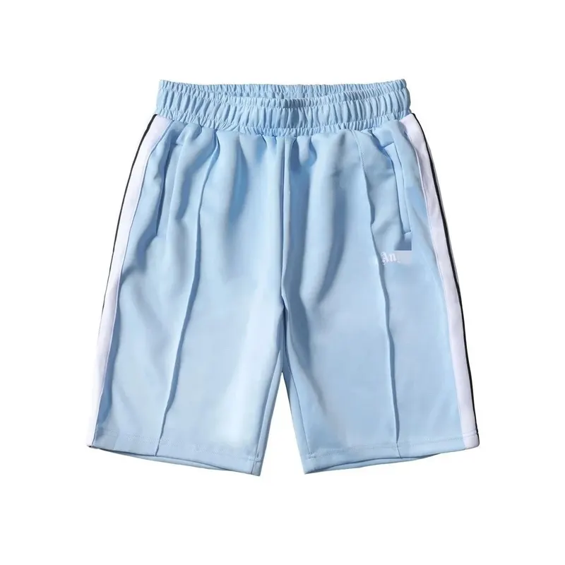Side Stripe Sweat Shorts With Drawstring Waist (Blue) — merchant catalogue photo