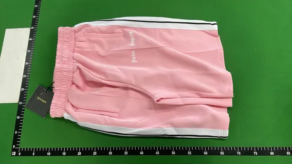 Side Stripe Sweat Shorts With Drawstring Waist (Blue) — warehouse QC photo 2