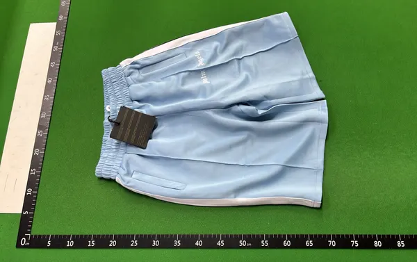 Side Stripe Sweat Shorts With Drawstring Waist (Blue) — warehouse QC photo 6