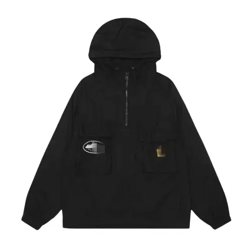 Grey Colorblock Hooded Windbreaker Jacket (Grey) — merchant catalogue photo