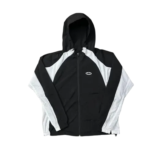 Grey Colorblock Hooded Windbreaker Jacket (Yellow) — merchant catalogue photo