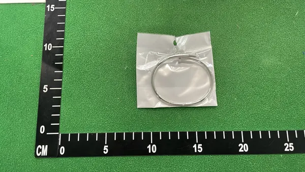 Rose Gold Nail-Shaped Bangle Bracelet — warehouse QC photo 3