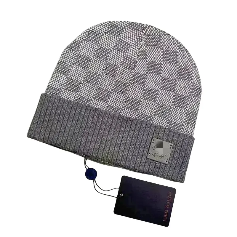 Monogram Jacquard Knit Beanie With Contrast Stripe — merchant catalogue photo