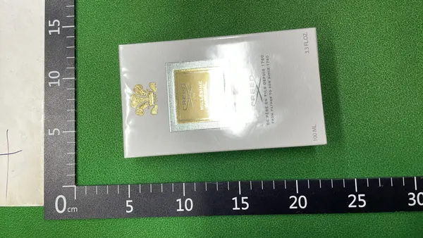 Flask-Shaped Glass Eau De Parfum Bottle (#2) — warehouse QC photo 1
