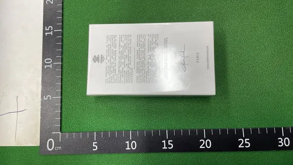 Flask-Shaped Glass Eau De Parfum Bottle (#2) — warehouse QC photo 2