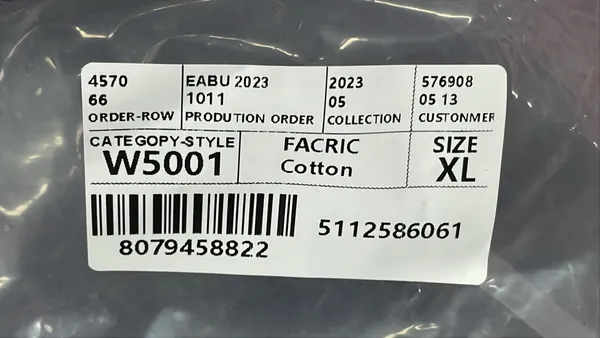 Black Hoodie With Gothic Script Back Print — warehouse QC photo 5