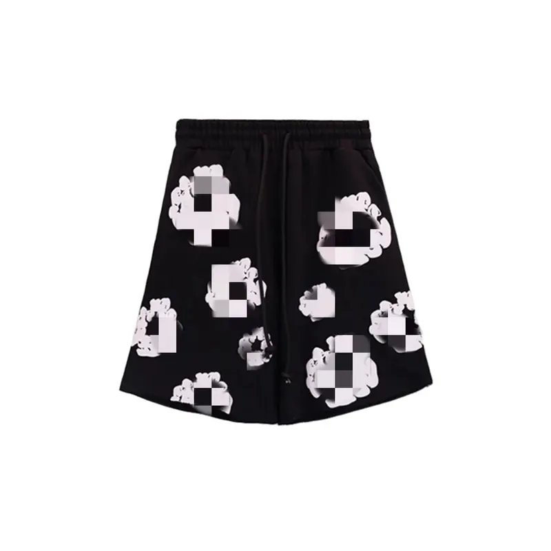 Black Shorts With Grey Puff Floral Print (Pink) — merchant catalogue photo