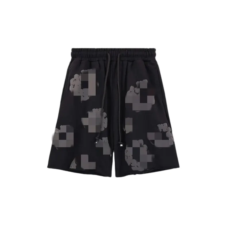 Black Shorts With Grey Puff Floral Print (Black) — merchant catalogue photo